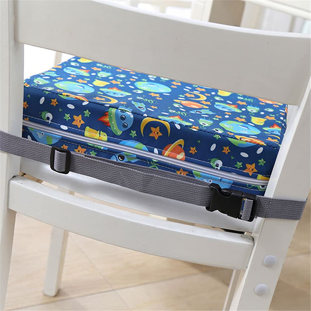 Coussin Réhausseur Siège Enfant Démontable En Coton - Lavable Avec Sangles Et Antidérapant 35x38x6cm