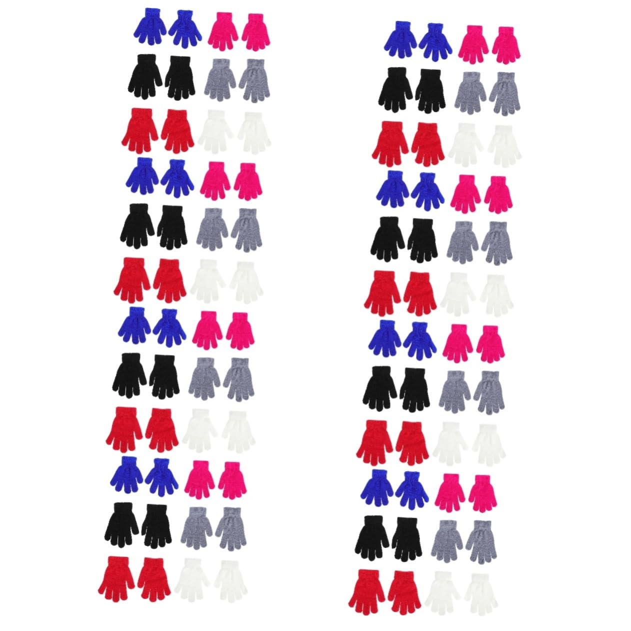 GALPADA 48pares Guantes De Invierno Para Niño Niña Cálidos y Creativos De Guantes Completos Adecuados Para Actividades Interiores y Exteriores