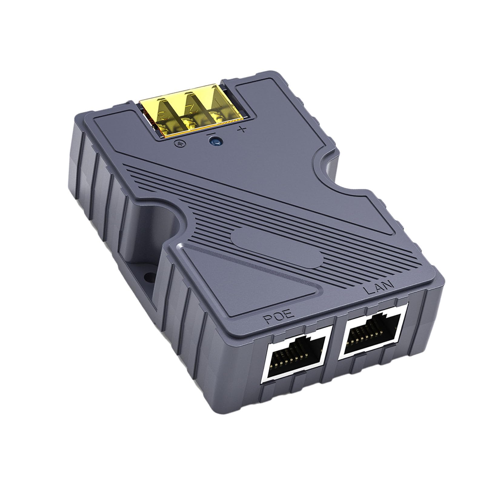 Inyector PoE Gigabit, 150W con ABS ESD DC Convertidor Elevador 12V 48V para Red Satelital del Kit de Internet V2