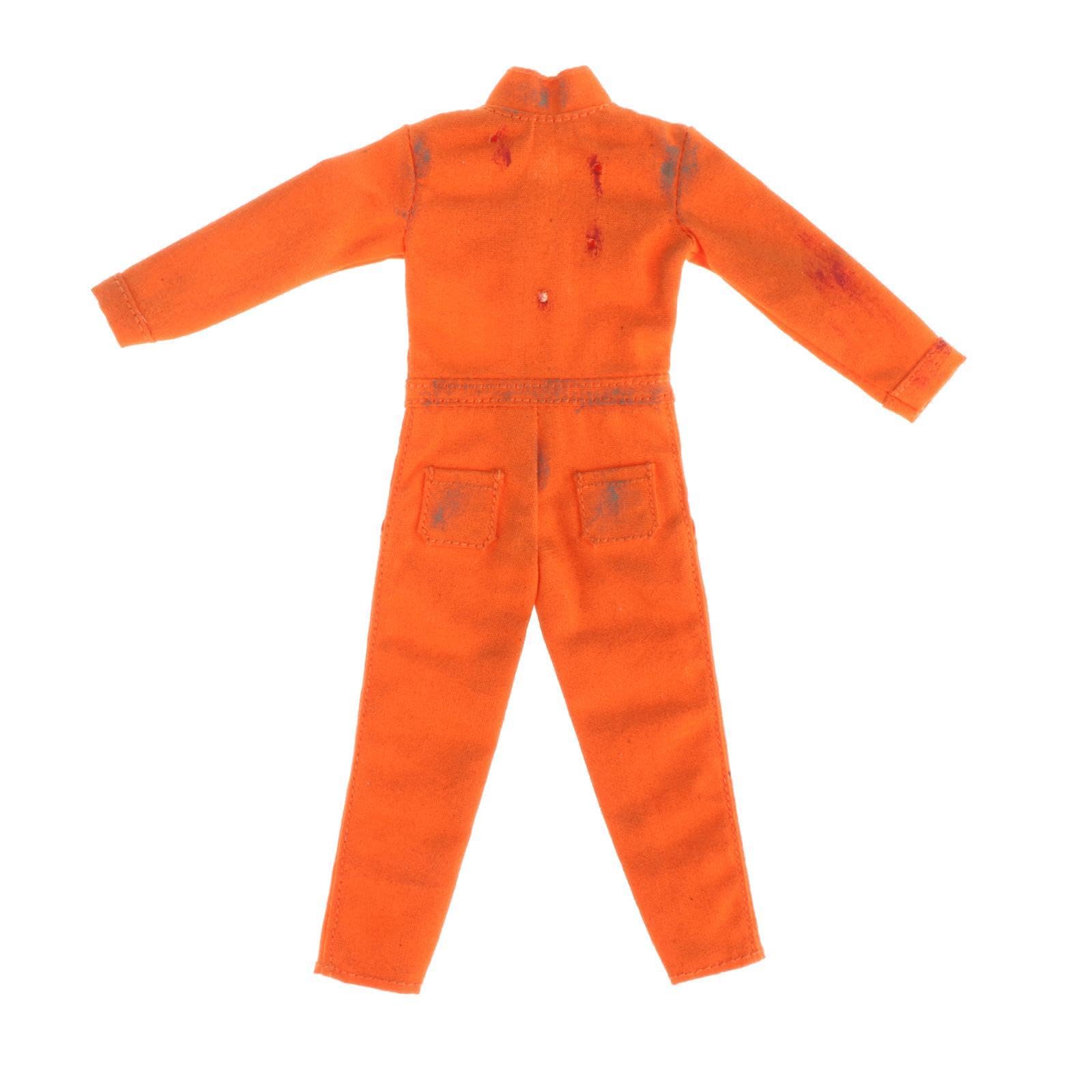 Ropa para Muñeco Masculina con Accesorios para Figuras de Acción de Escala 1/12 Vestimenta Jumpsuit Y para Muñeco BJD Confección Cuidadosa en, Amarillo