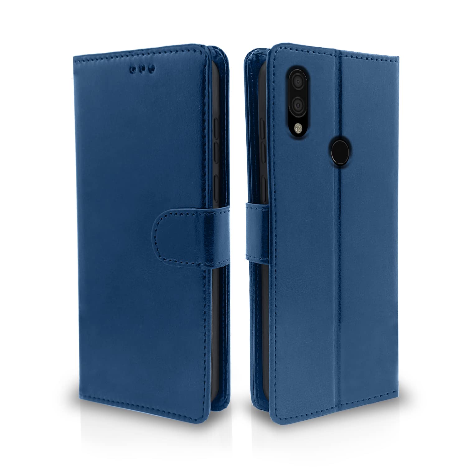 Pikkme Redmi 7 / Y3 Flip Cover Leather Finish | Inside TPU with Card Pockets | Wallet Stand and Shock Proof | Complete Protection Flip Case (Blue) (B0BF94V57M) Amazon Price History, Amazon Price Tracker