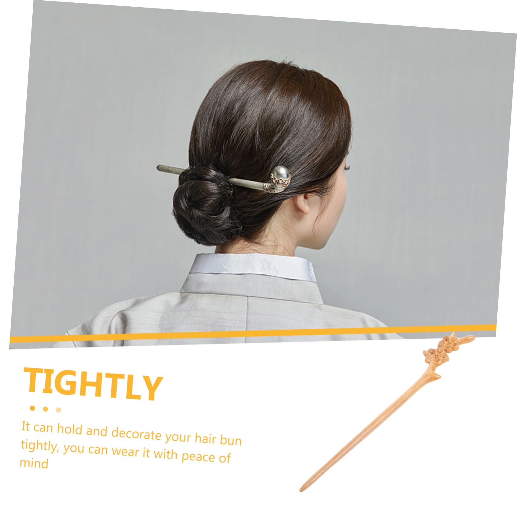 DOITOOL 5piezas Palillos De Madera Cabello De Mujer Horquilla Vintage Para Recogidos Largos Accesorio Clásico Para y Qipao Diseño Retro y Práctico Para