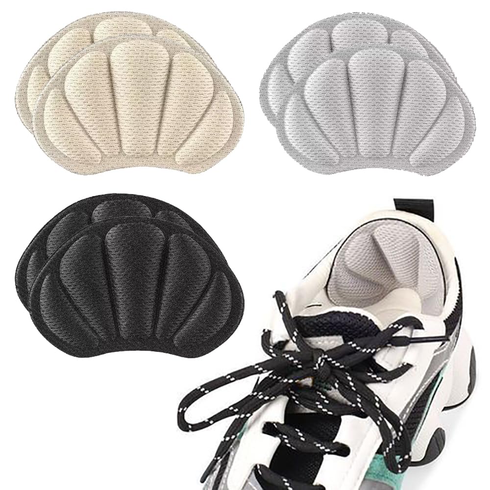 3 Paia Di Cuscinetti Per Tallone In Memory Foam – Autoadesivi, Antiscivolo E Tagliabili Per Scarpe Larghe - 3