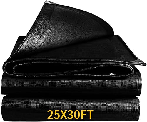 Revestimiento de estanque de polietileno reforzado de 25 x 30 pies, revestimientos de estanque de 1.102 in de grosor para estanques al aire libre,