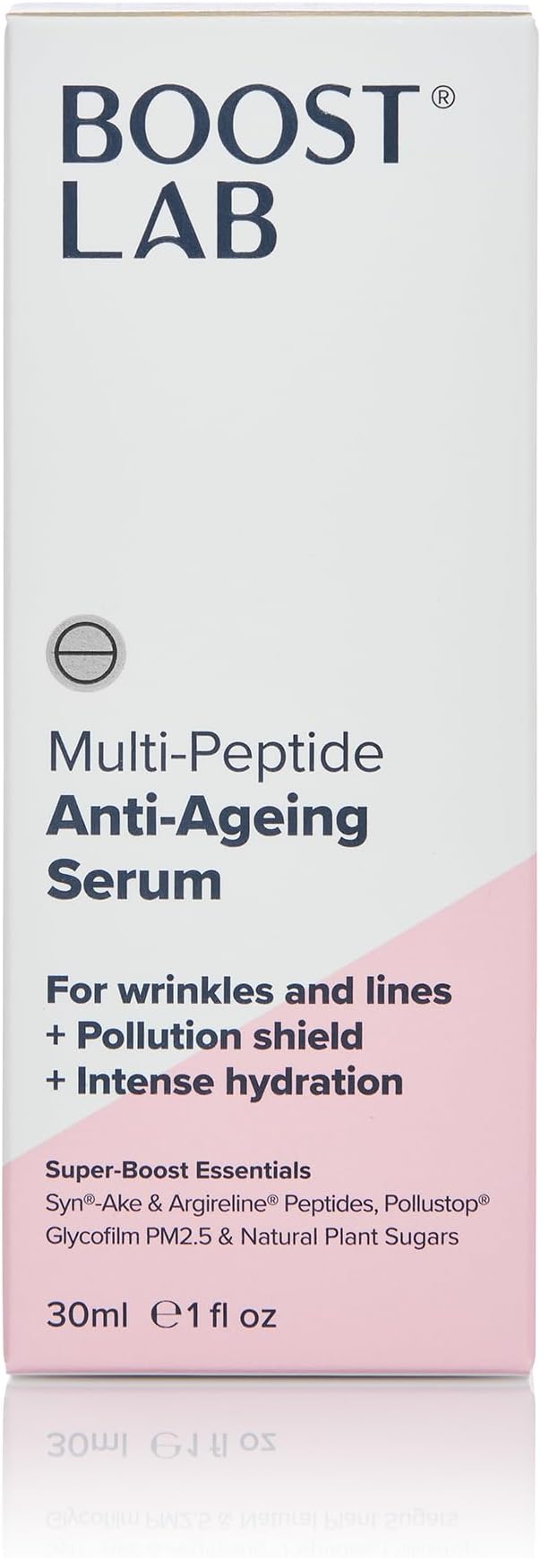BOOST LAB Multi-Peptide Anti Ageing Serum - For Mens & Women - Reduce Wrinkle & Facial Lines - Provides Deep and Long-Term Hydration - Paraben Free, Sulphate Free, Fragrance Free - 30 ml (1 fl oz)