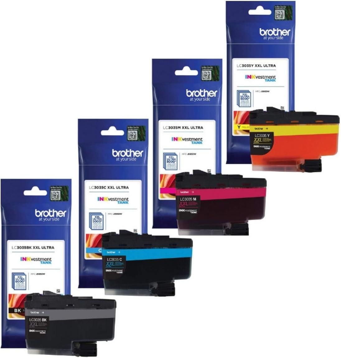 Brother Genuine LC3035BK, LC3035C, LC3035M, LC3035Y Ultra High Yield Black/Cyan/Magenta/Yellow Ink Cartridge Set, LC3035