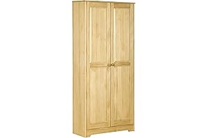 HOMCOM 67" Pinewood Kitchen Pantry Storage Cabinet: Classic Style and Sophisticated Storage