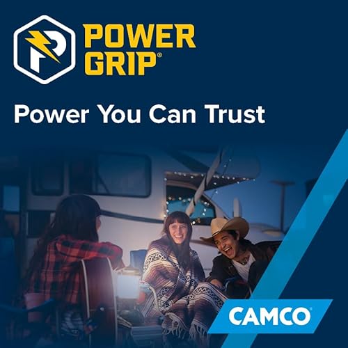 image for Camco Power Grip 50-Ft 30 Amp RV Extension Cord w/90° Locking End - R