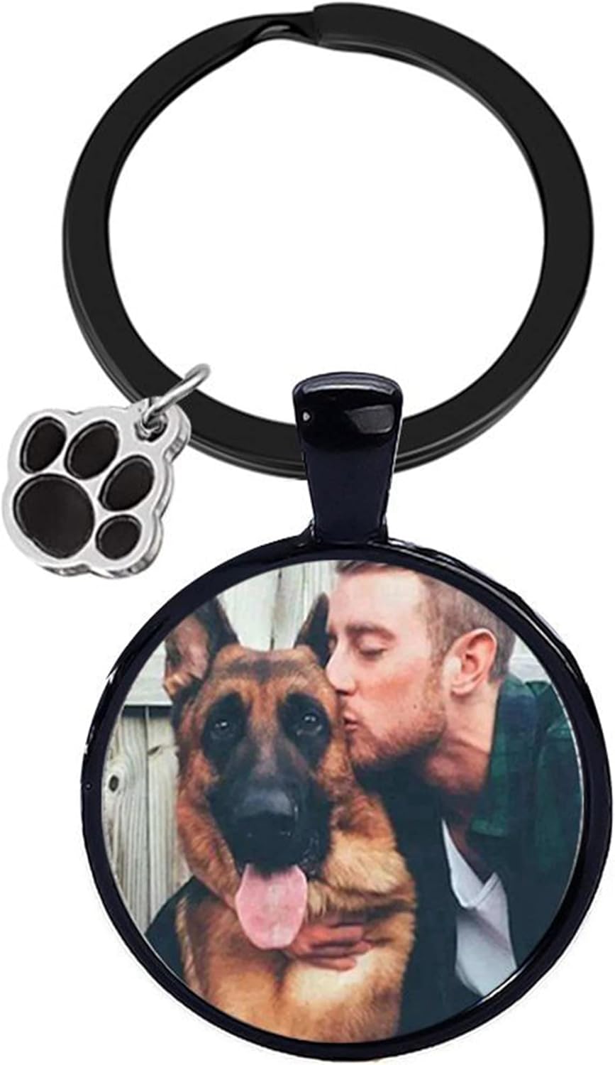 Custom Pet Photo Keychain Personalized Photo Pawprint Dog Tag Keychain Engraved Keyring Animal Pet Lover