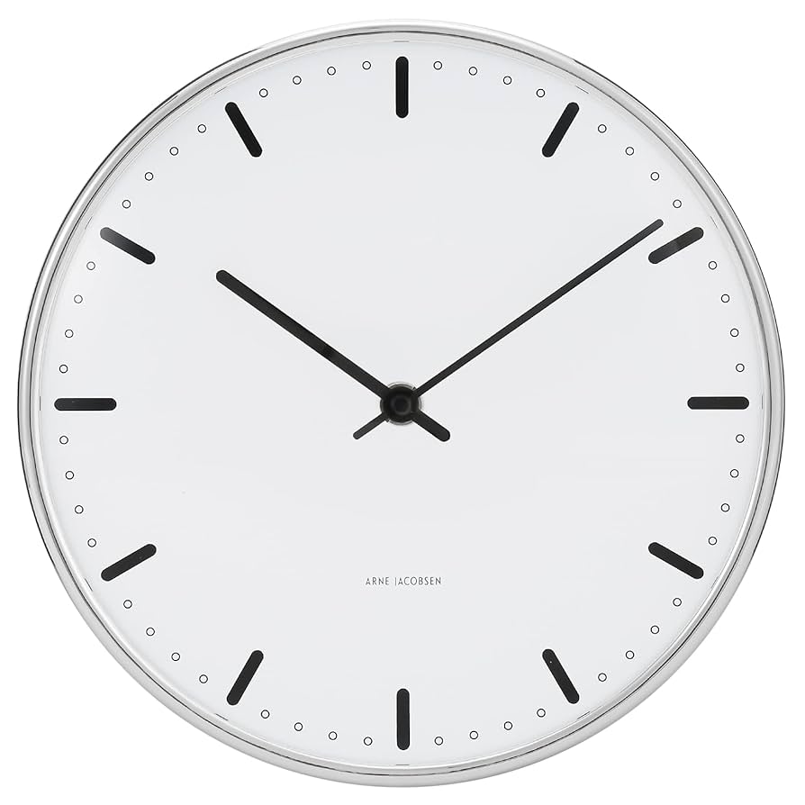 インテリア時計 ARNE JACOBSEN CITY HALL 210mm 楽天市場】ARNE JACOBSEN WALL CLOCK CITY HALL アルネ