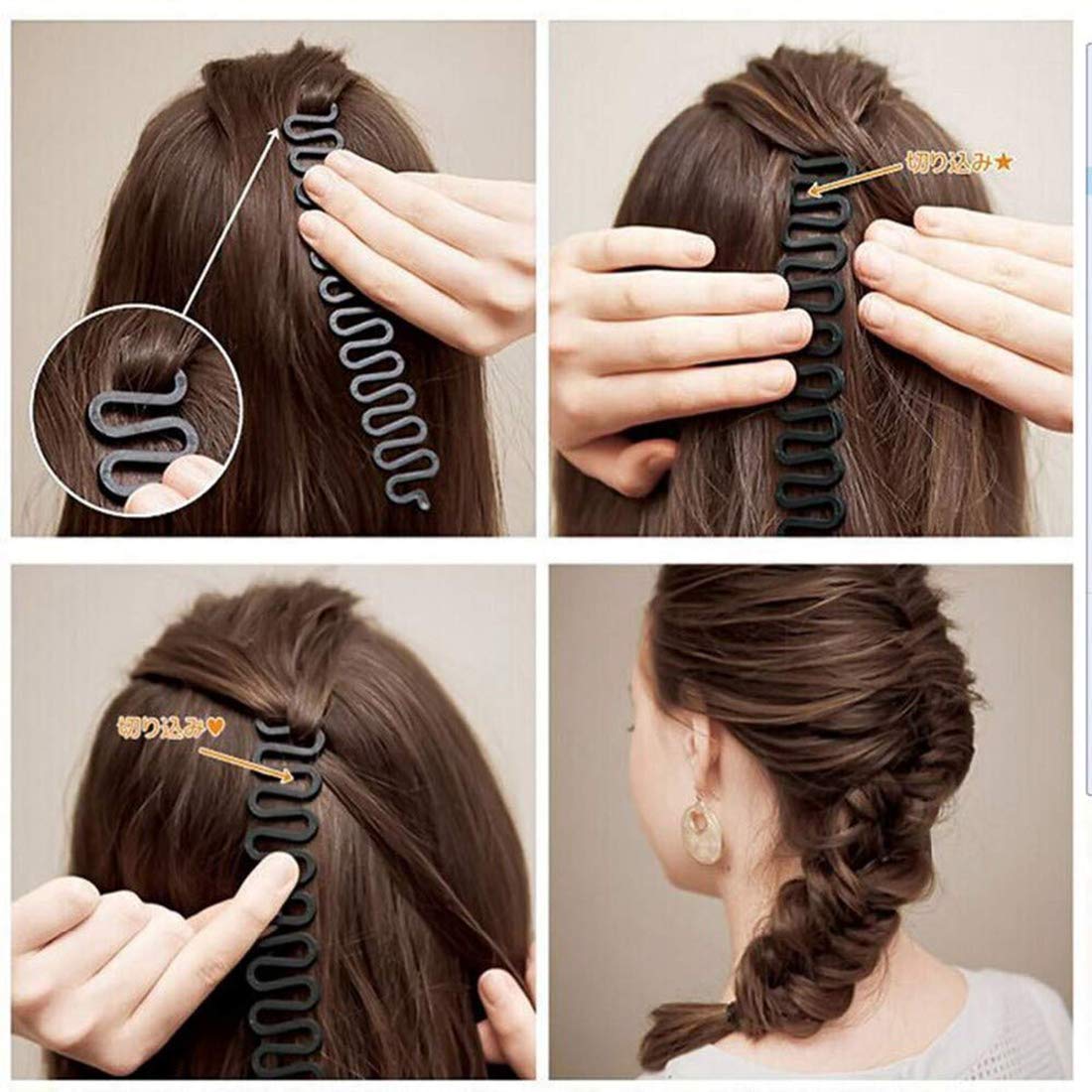 A R TRADING | HAIR STYLING BRAID TOOL FOR WOMEN & GIRLS | MADE OF PLASTIC | SET OF 1 | 2