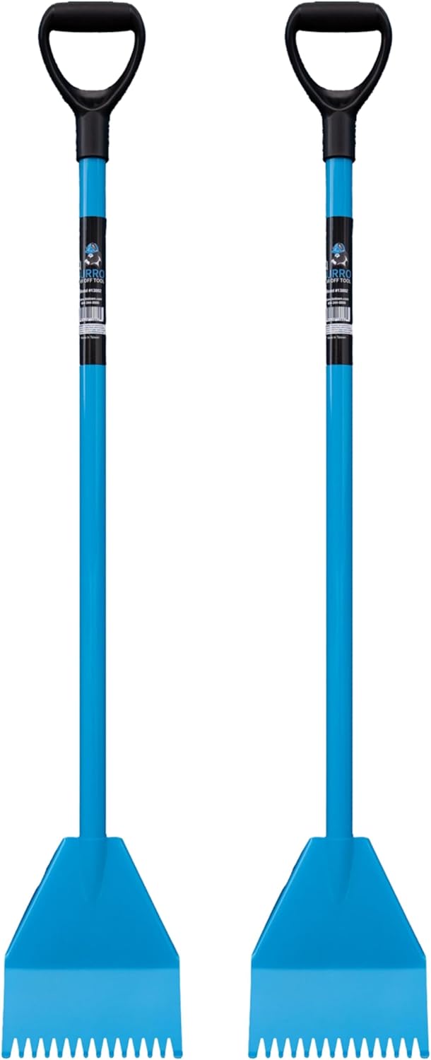 Roof Tear Off Shovel 47.5 in – 2 Pack El Burro Shingle Shovel Stripper | Heavy Duty Steel Roofing Removal Tools for Shingles & Nails | Blue