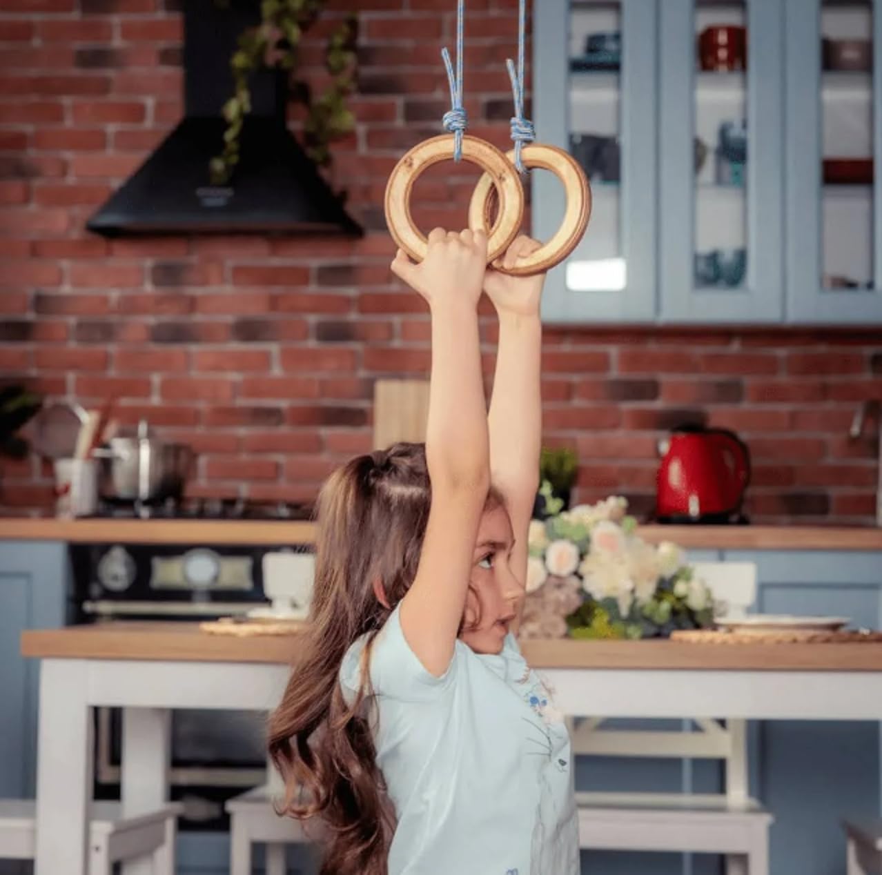 Vervique Emporium | Disc Rope with Rope Ladder & Trapeze Bar with Rings for Kids Climbing Swing, Sensory Play Indoor/Outdoor Playground (Set of 3) for Ages 3+ (Playing Equipment for Kids Pack of 3) - Image 2 thumbnail