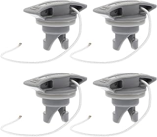 Amosfun Kayak Cover 4pcs Boat Air Valve Air Plugs PVC Air Gas Valve Cap Replacement for Inflatable Boat Dinghy Kayak Canoe Kayak Cover