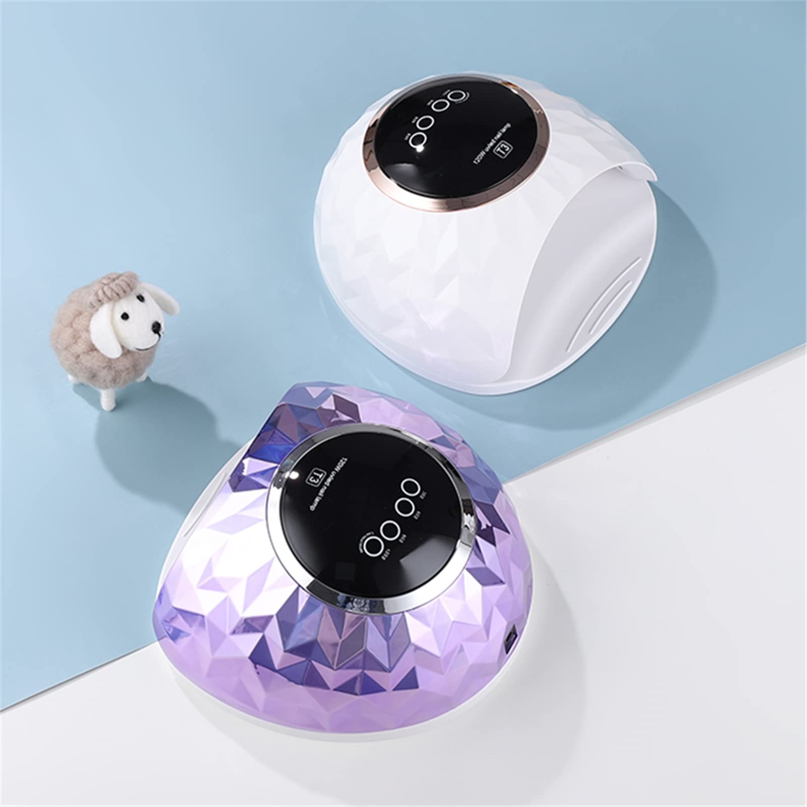 ZYC Lampada per Unghie a LED 120W UV con 42 PCS LED per Curare Il Gel per Unghie per Unghie per Unghie per Unghie Lampada per Unghie 30/60/99 / 120S Strumenti per Manicure sensori Auto,Bianca