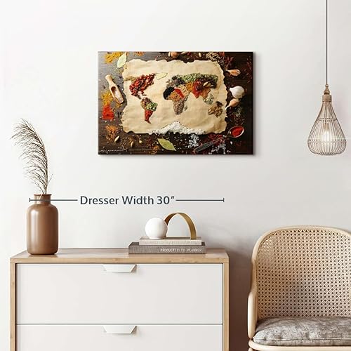 Miniatura 2 de Elephant Stock World Spices - 1 panel de decoración de pared - Cuadros impresos de cocina - Decoración para pared - 24 x 16 pulgadas