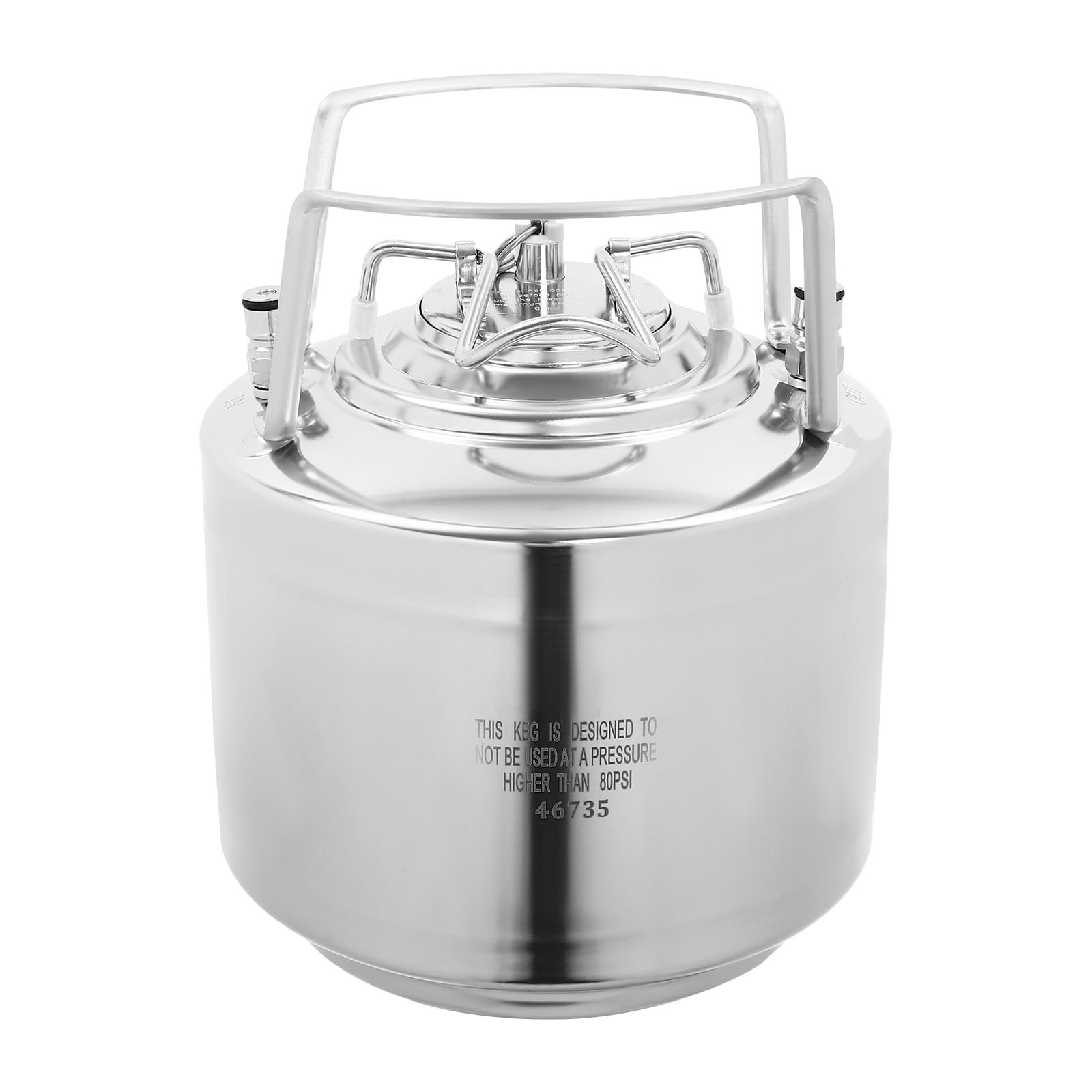Mini Ball Lock Keg, 1.6 Gallon Home Brewing Keg, Stainless Steel Beer Brewing Keg for Brewing Beer, Storing Alcohol, Beverages