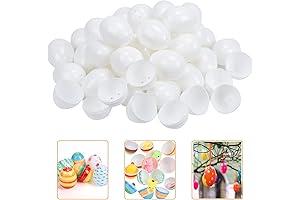 50 Pcs White Easter Eggs, Your Imagination's Canvas Awaits