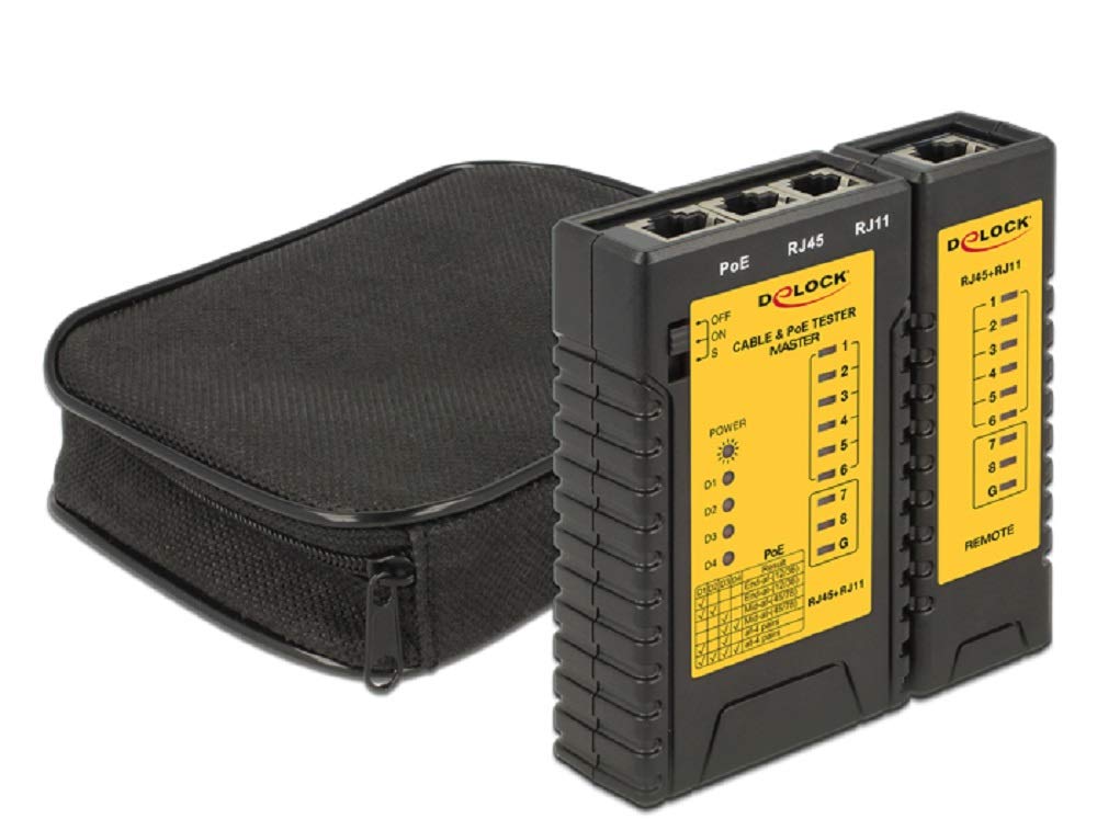 DELOCK Netzwerk Tester RJ45 / RJ12 / Poe