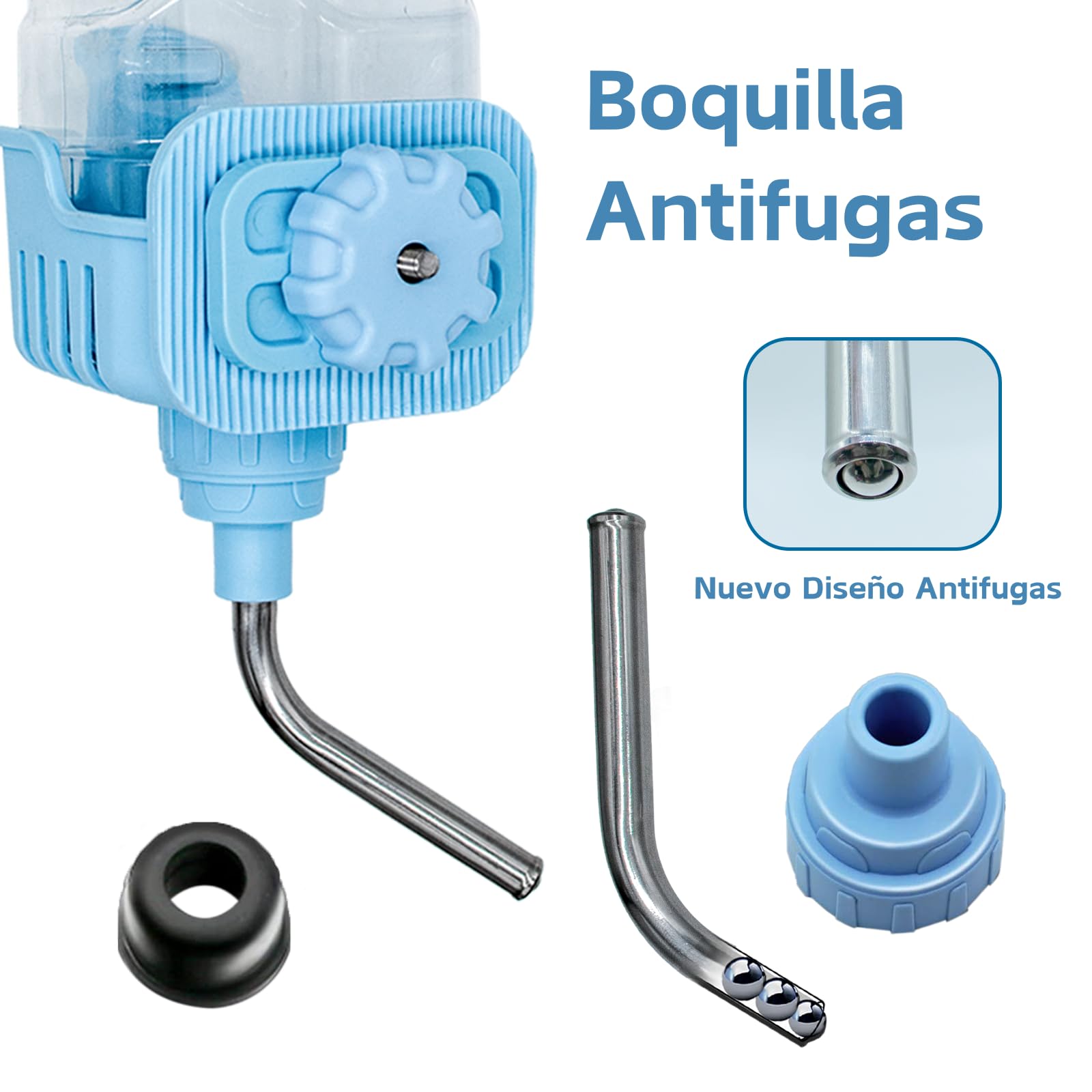 Bebedero para Jaula, 1200ml Grande Botella Agua Mascotas para Animales Pequeños Conejos, Hamster, Cobaya, Chinchillas, Erizos y Ardillas Dispensador Agua