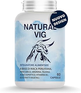 Integratore Vigore Maca Arginina, Uomo Integratore fieno greco –Supporto a Energia, Vitalità e Tono Fisico Maschile,tono e Benessere – Formula Naturale