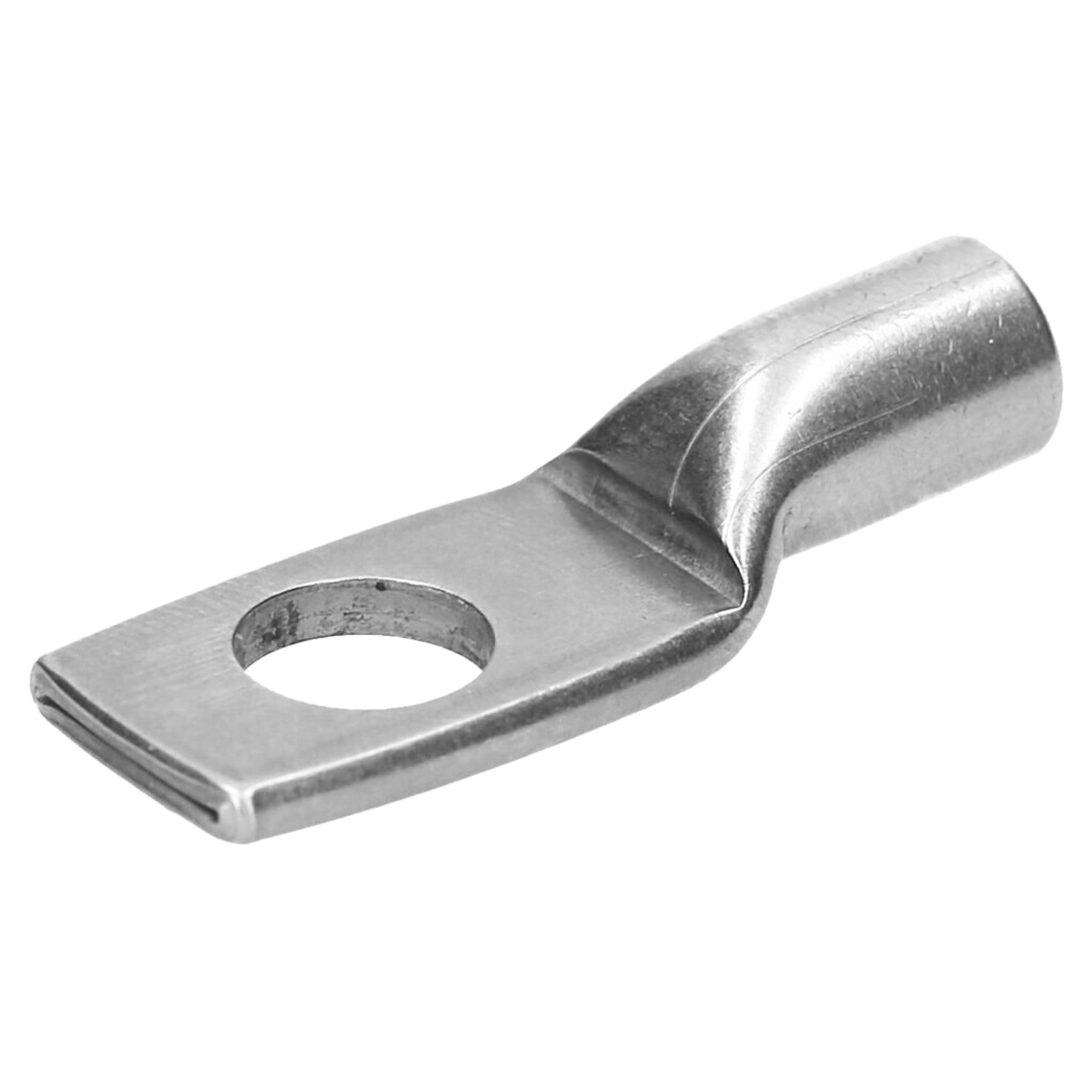 Kalitec 10x Edelstahl-Rohrkabelschuh V4A 10mm² M8 - Kabelschuh Rostfrei | Unisolierte Ringkabelschuhe für Kfz, Boote & Marine - Hochfeste Presskabelschuhe für stabile elektrische Verbindungen