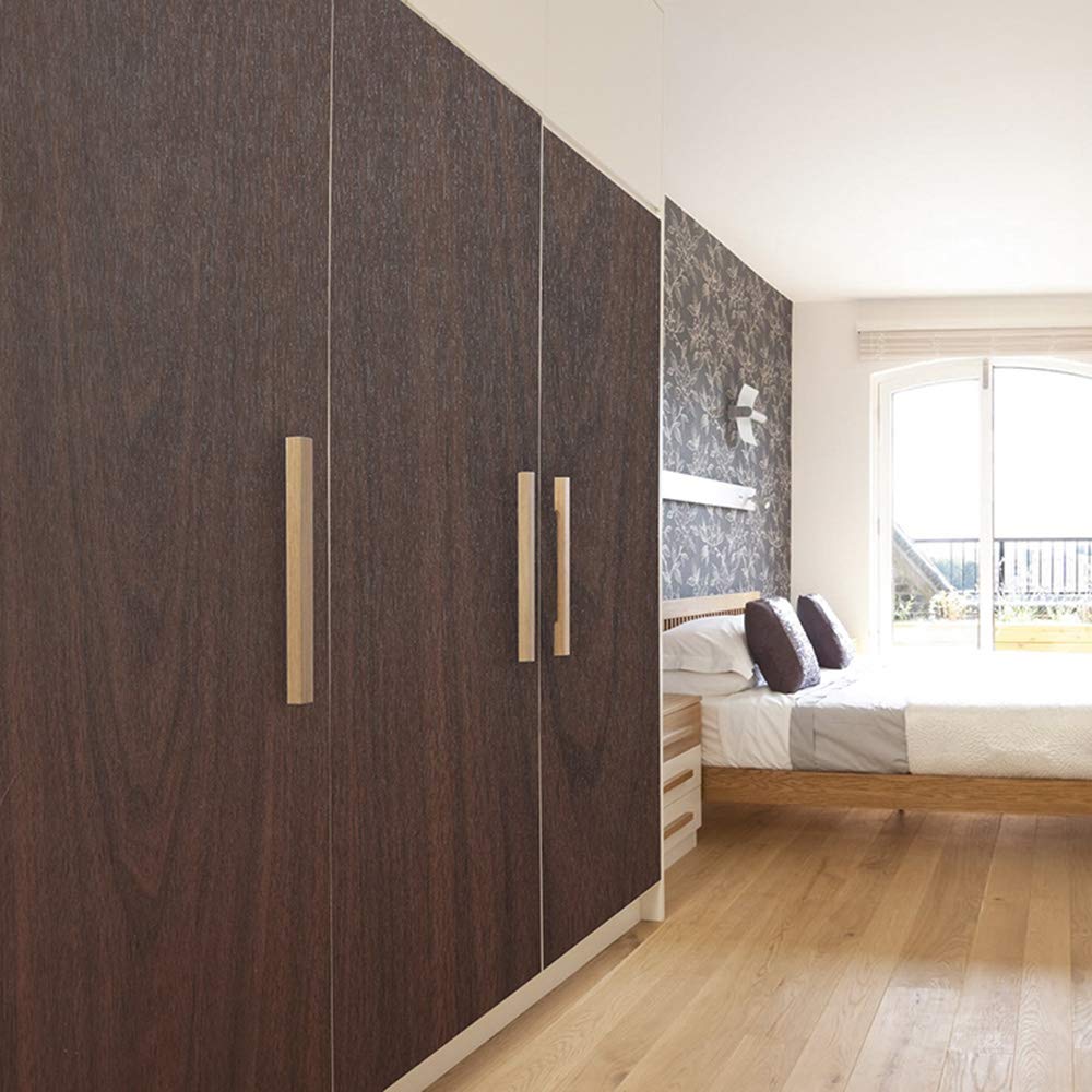 Papier Adhésif Bois Foncé 60cmx5m Papier Adhésif Livelynine Bois Foncé 60cm X 5m - Revêtement Meuble Amovible Étanche | Cuisine, Bureau, Décoration Film PVC Décoratif