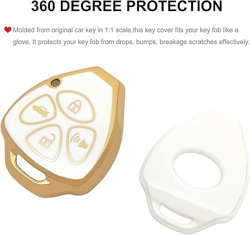 Miniatura 8 de Funda para llavero para Camry Rav4 2007-2011 2005-2010 Scion TC 2007-2013 Yaris 2008-2013 Avalon 2008-2013 Corolla Venza, Negro -