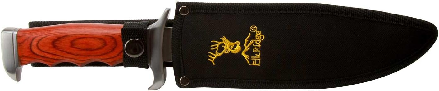 NDZ Performance Elk Ridge Outdoor Hunting Fixed Blade Full Tang Knife Masonic Mason Calipers G Logo