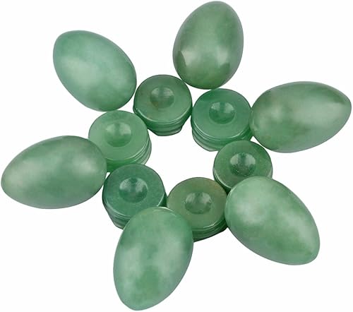 Miniatura 35 de mookaitedecor Figuras de piedras preciosas pulidas con huevo de cristal de ojo de tigre con soporte de piedra #1-marrón