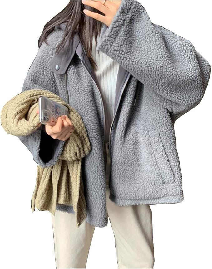 Amazon ボアジャケット リバーシブルブルゾン フード付き レディース アウトドア 羽織り 長袖 防寒 ふわもこ あったか フリー グレー コート ジャケット 通販 Amazon ボアジャケット リバーシブルブルゾン フード付き レディース アウトドア 羽織り 長袖 防寒 ふわもこ あったか フリー グレー コート ジャケット 通販
