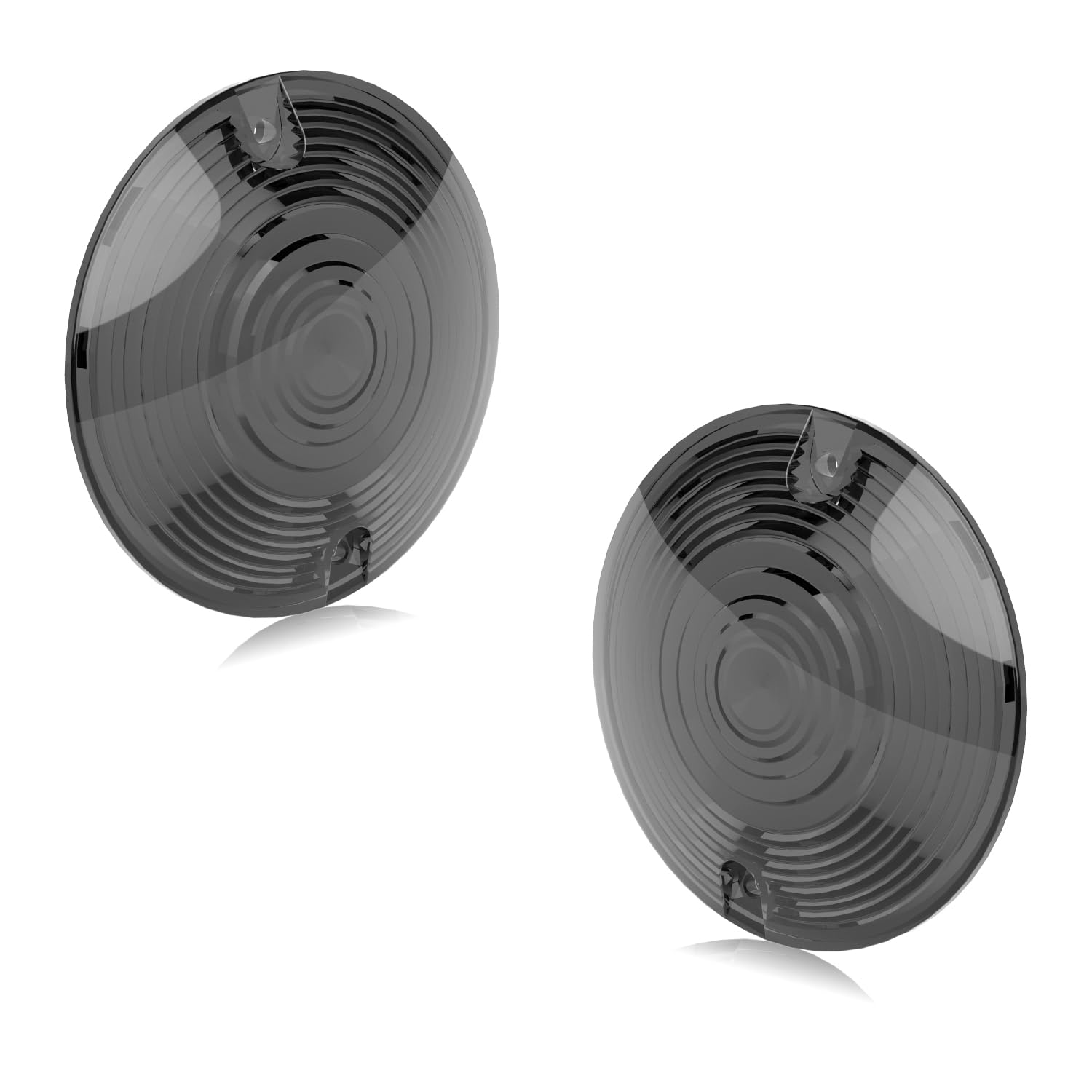 NTHREEAUTO Turn Signal Lights Lens Covers Smoked Compatible with Harley Touring Electra Glide Road King Softail