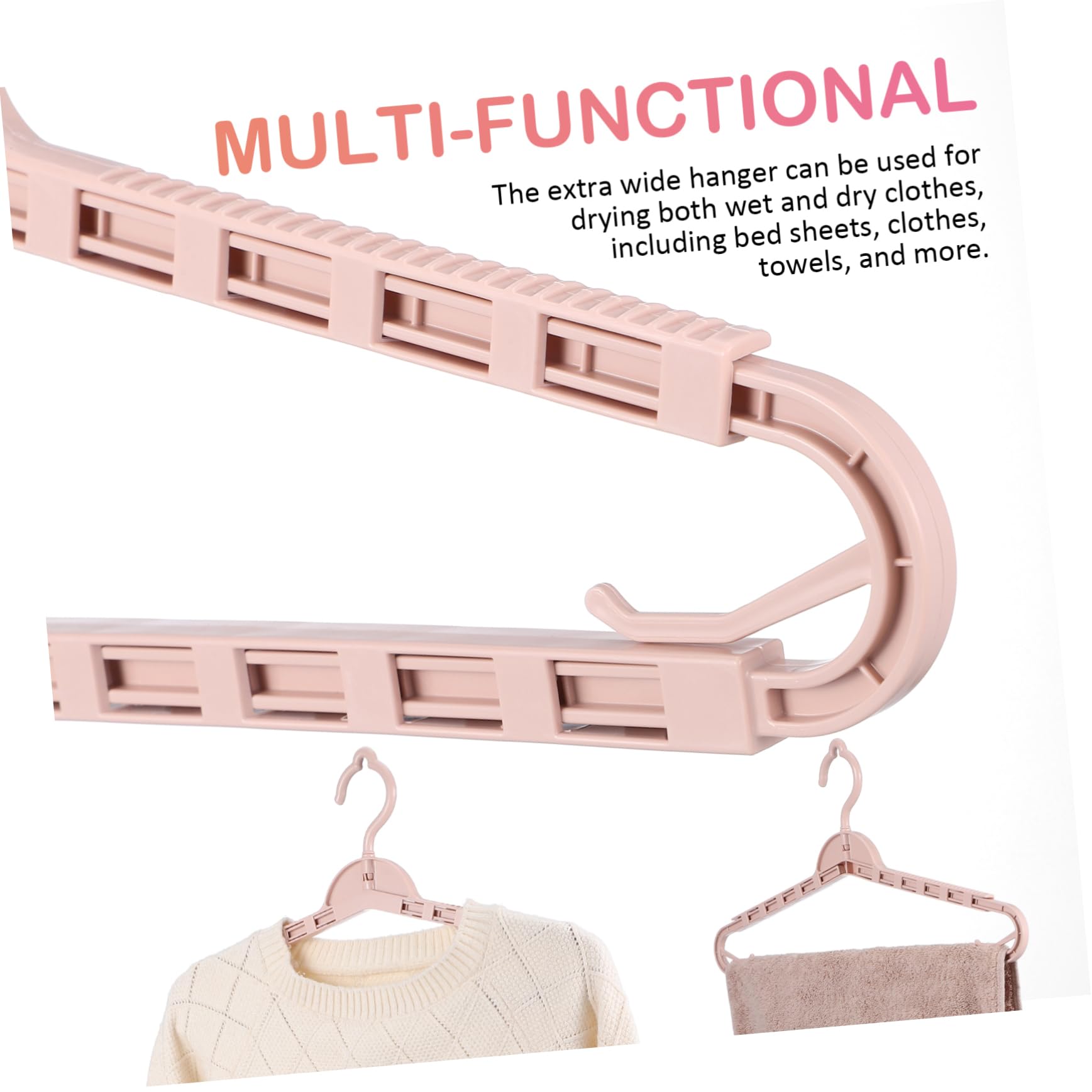 MAGICLULU Set da 8 Grucce Retrattili Regolabili in Pp Rosa, Appendiabiti Multiuso Salvaspazio Design Elegante per Armadio e Abbigliamento