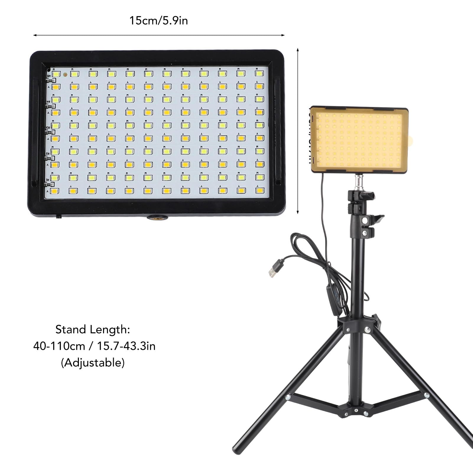 Wielofunkcyjny Zestaw Lamp Wideo LED, Energooszczędny Zestaw Oświetlenia Fotograficznego do Wideokonferencji, Transmisji na żywo w Domu i w Biurze