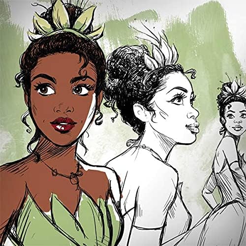 Skinit Decal Laptop Skin Compatible with MacBook Pro 15-inch with Touch Bar (2016-19) - Officially Licensed Disney Princess Tiana Sketch Design