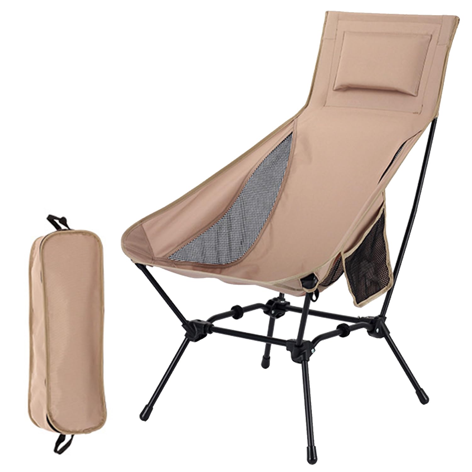 Fauteuil Camping,Fauteuil Pliant Camping,Chaise Pliable,Chaise de Plage,Chaise Pliante Exterieur, (Kaki)