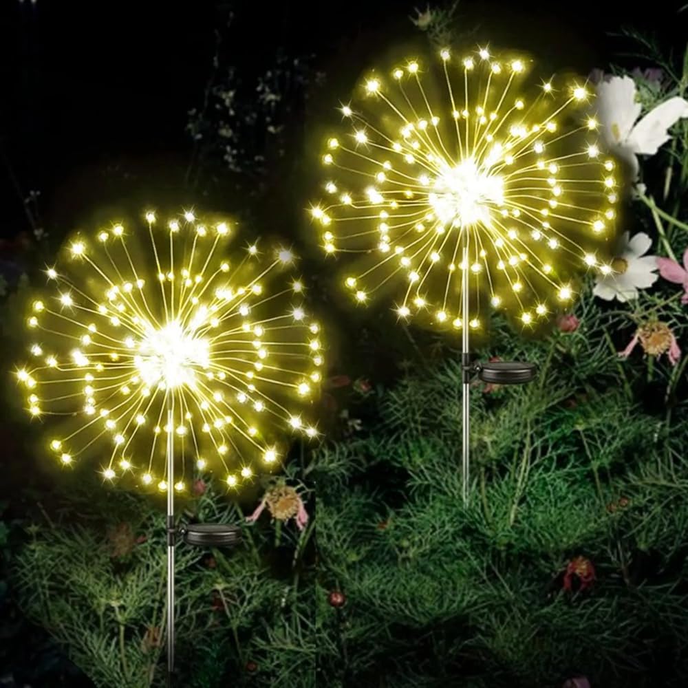 XIHAMA Garden Outdoor Decor Lights, 150LED 2Pack Solar Garden Lights for Yard Outside Fairy Decorative, Solar Powered for Yard Pathway Flowerbed Planter Balcony Patio Decor (150LED Warm White)