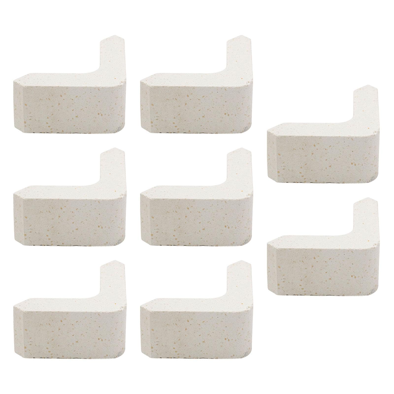 8 Pieces Pottery Kiln Posts Support Stilts Reusable for Ceramics L Shaped Mullite Pillars
