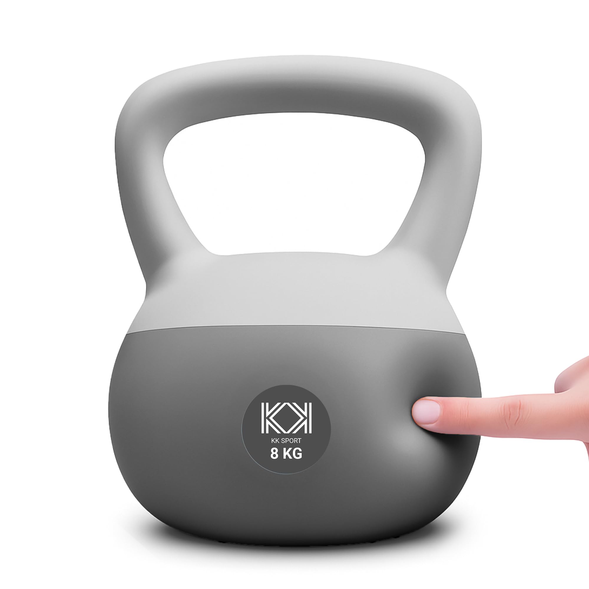 KK Soft Kettlebell Available 2kg 4kg 6kg 8kg 10kg 12kg | Neoprene Coated Home Gym Weights | Fitness, Strength Training, Cardio Workout for Men & Women