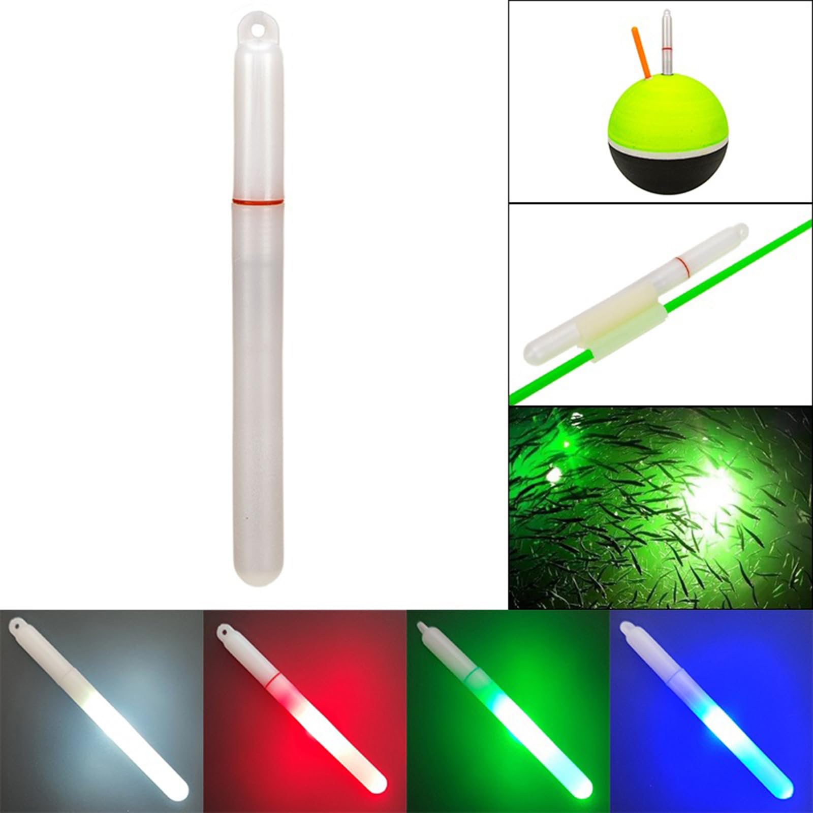 ????? 5Pcs LED Fish Baits Light Deeply Drop Fishing Light Waterproofs Fishing Lamp Baits Lures LED Fishing Light Attractants
