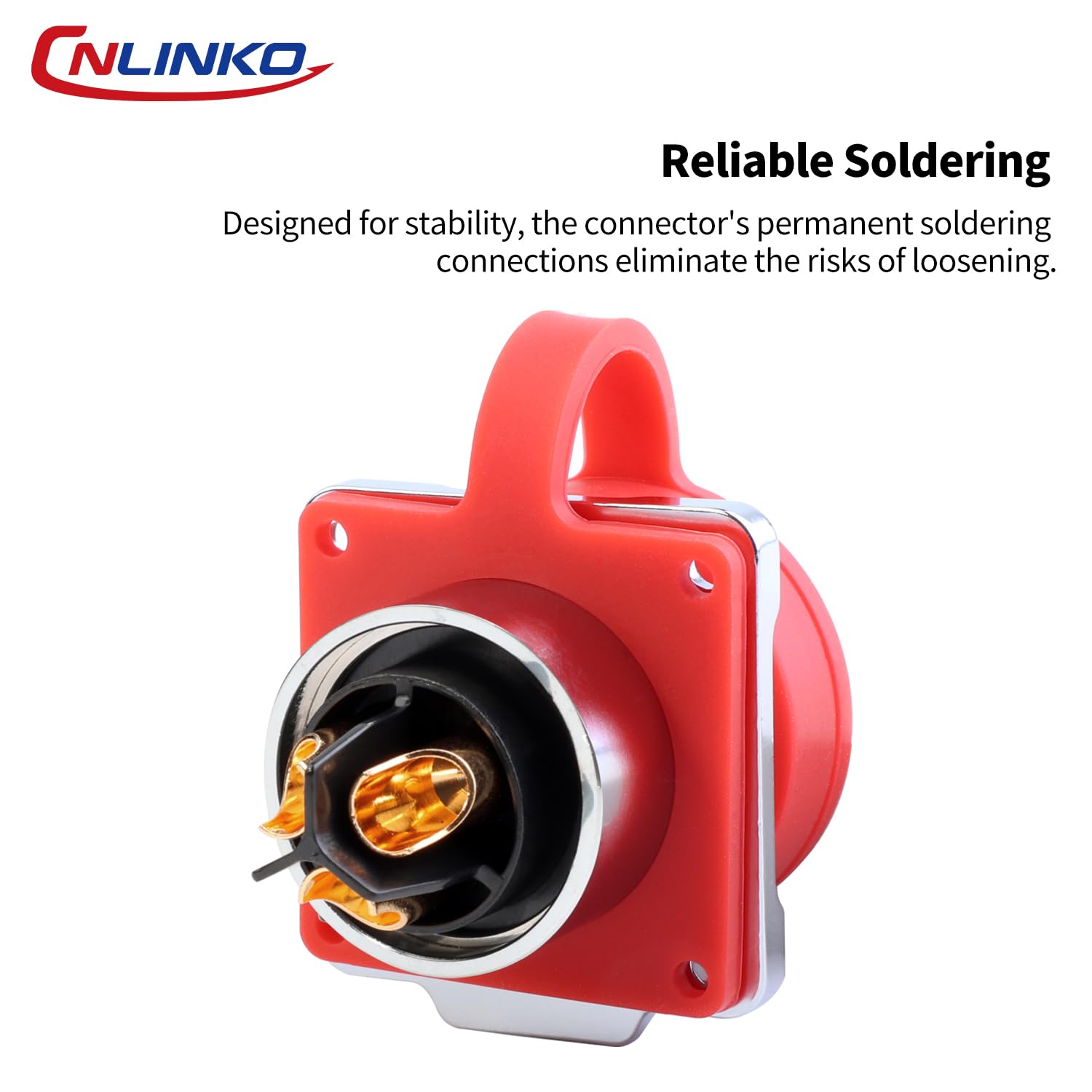 CNLINKO DH-24 3 Polig Industrielle Wasserdichte Steckverbinder, IP68 Rundsteckverbinder, Hartmetall Anti-Interferenz Gehäuse, Schnellsteck Aviation-Stecker, M24 Panel Montage-Flanschbuchse | IP68 Rundsteckverbinder, Hartmetall Anti-Interferenz Gehäuse, Sc