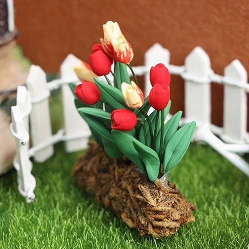 Miniatura 6 de 1 pieza de casa de muñecas, mini flores, plantas de casa de muñecas en miniatura, figura modelo de casa de muñecas a escala 112, mini decoración de