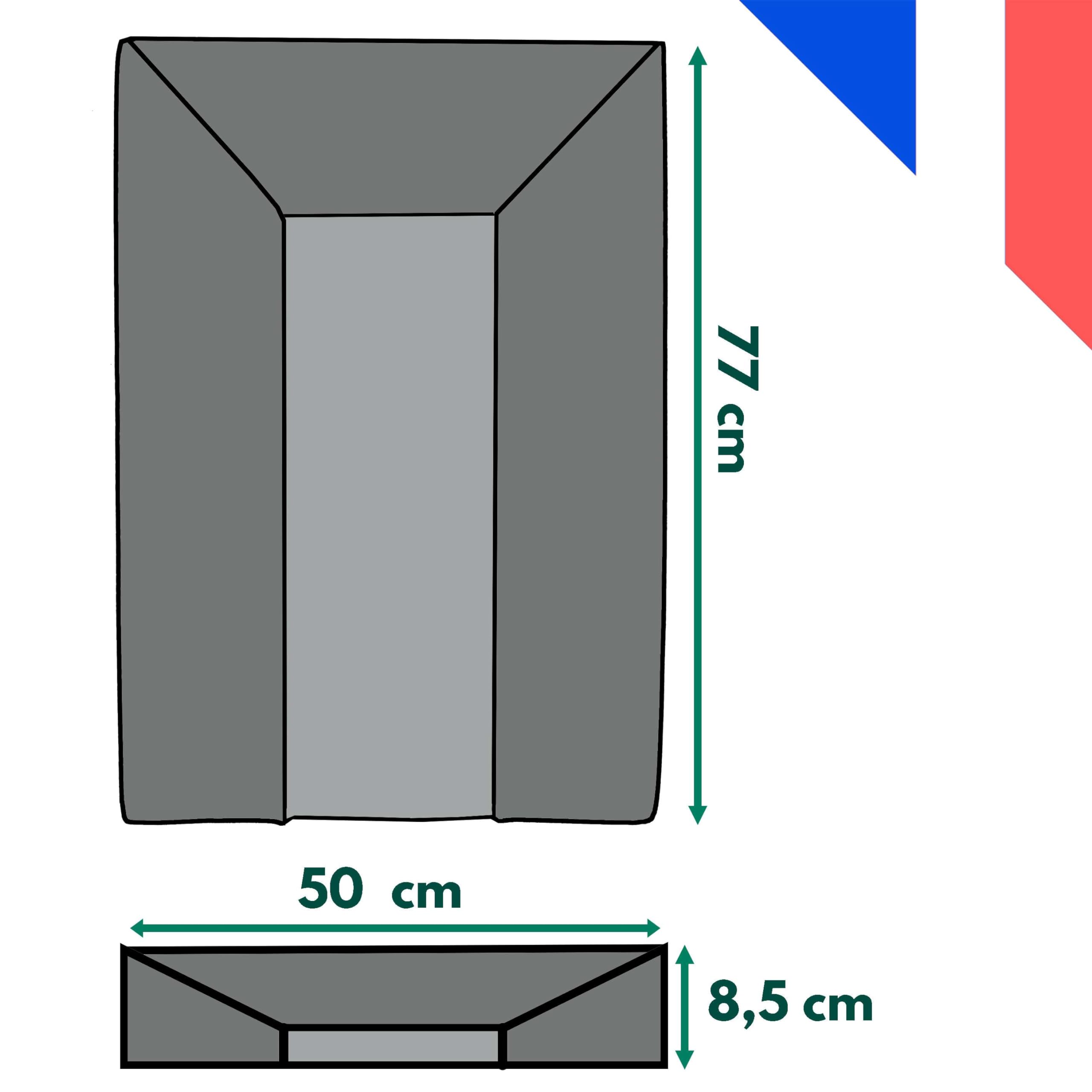 Looping - Colchón cambiador para bebé con funda de algodón, tamaño grande (78 x 50 cm), PVC impermeable, fabricado en F | Eucalipto
