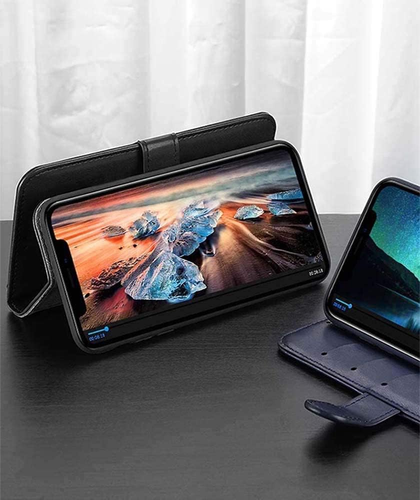 Imitation Leather Magnetic Flip Phone Case, for Apple iPhone 12 Pro (2020) 6.1 Inch Shockproof Cover Wallet [Card Holder] [Kickstand]