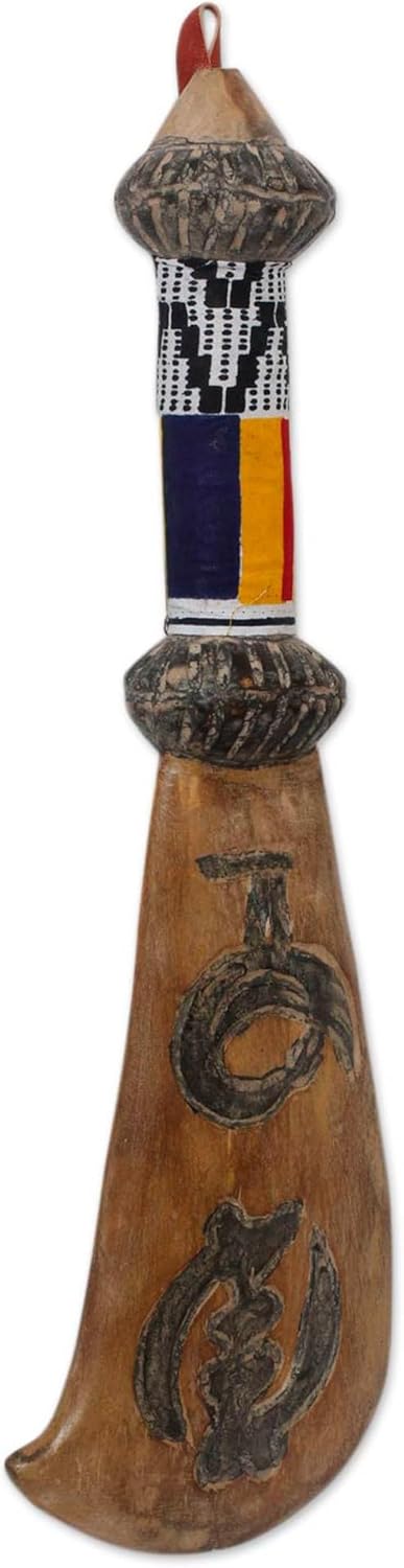 NOVICA Chiefs Machete of Tradition Wood Wall Sculpture
