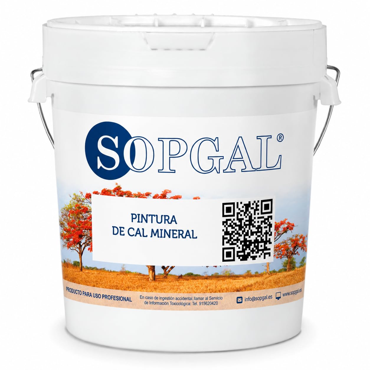 Sopgal Pintura a Base de Cal Mineral Transpirable 6kg Blanco