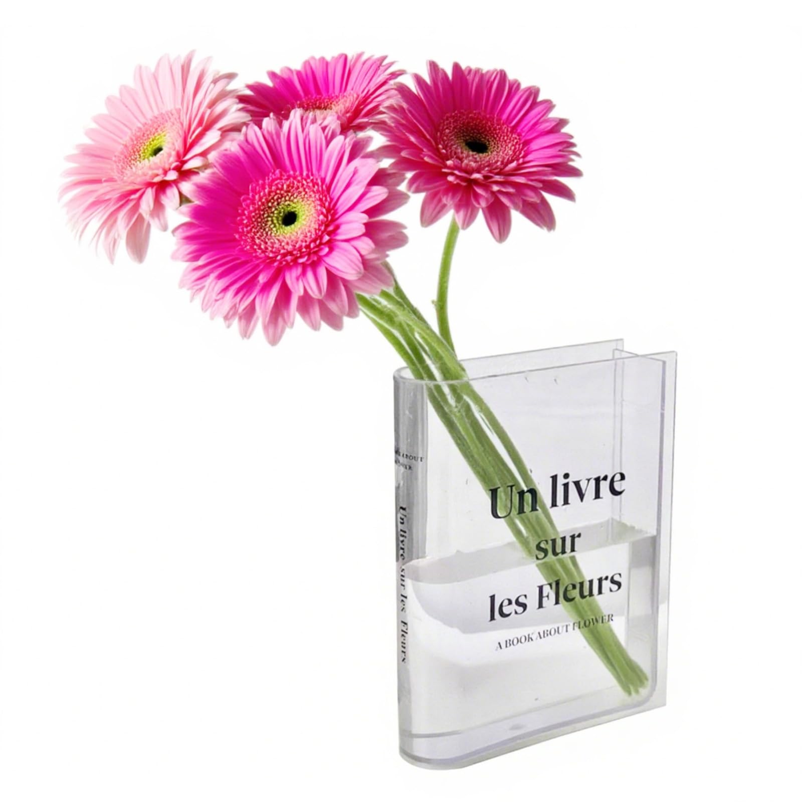 Sudnsadaks Jarrones Decorativos Modernos, Florero de Libro Decorativo Moderno, Acrílico Mesa Floreros para Decoración, Mini Jarrones para Decoración del Dormitorio Sala Estar Oficina en Casa
