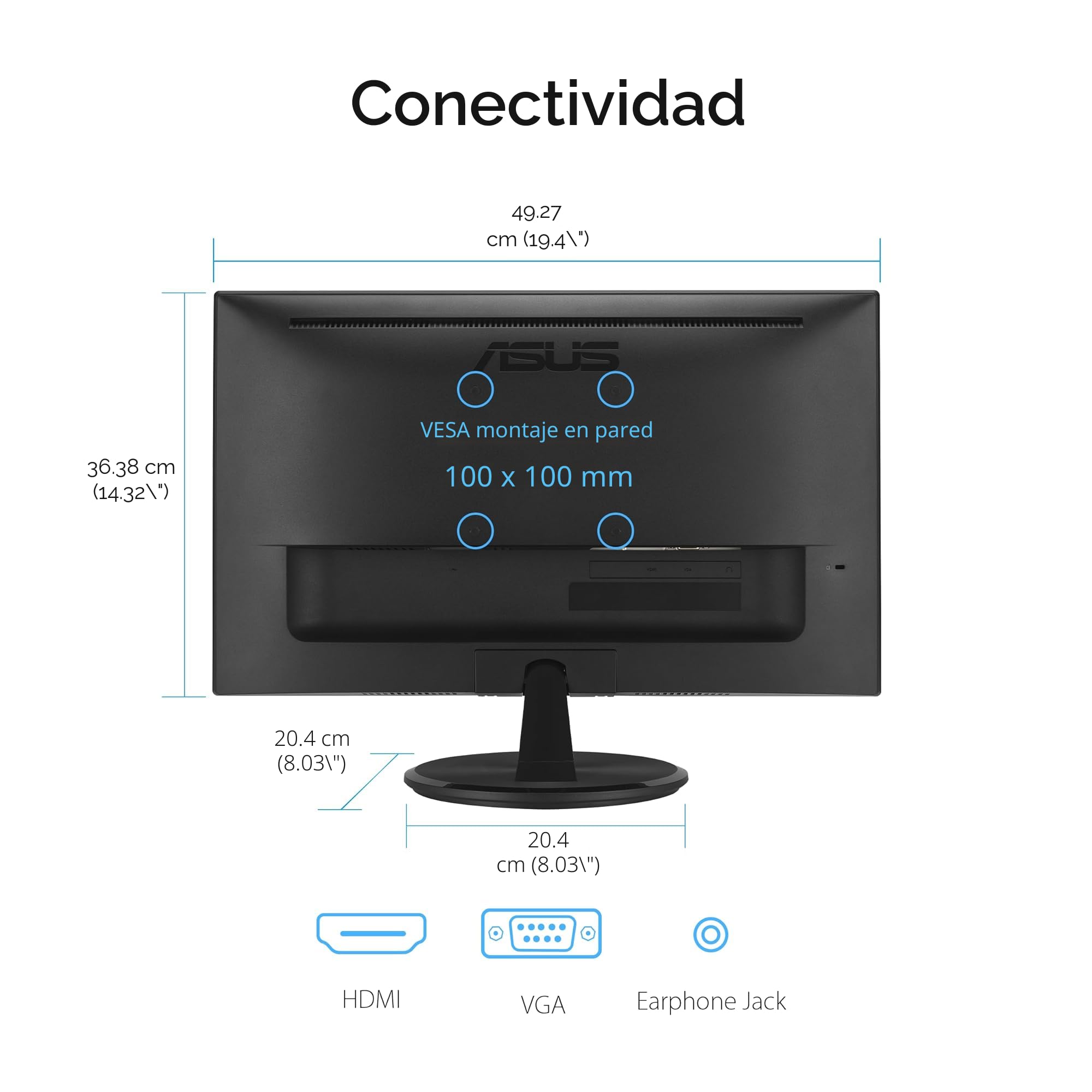 Amazon.com: ASUS Monitor de cuidado ocular 1080P de 22 pulgadas