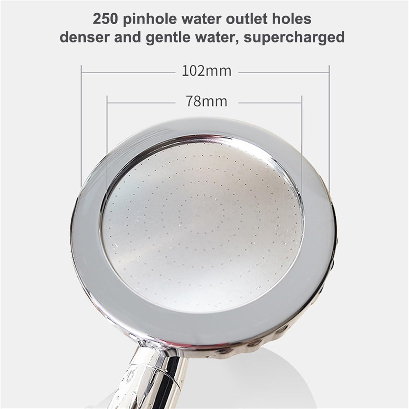Soffione doccia, Soffione doccia a pioggia portatile con filtro multicolore(Transparent)