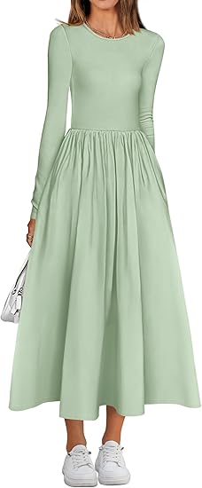 BTFBM Casual Long Sleeve Dresses Spring Dresses 2025 Wedding Guest Dress Midi Dress Flowy Bohemian Long Dress